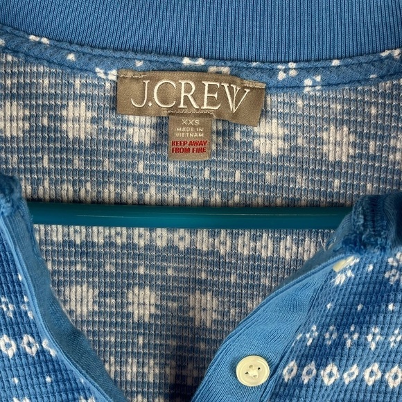 J. CREW Re-Imagined Fair Isle Thermal Set Top & Bottom Size XXS - Picture 3 of 16